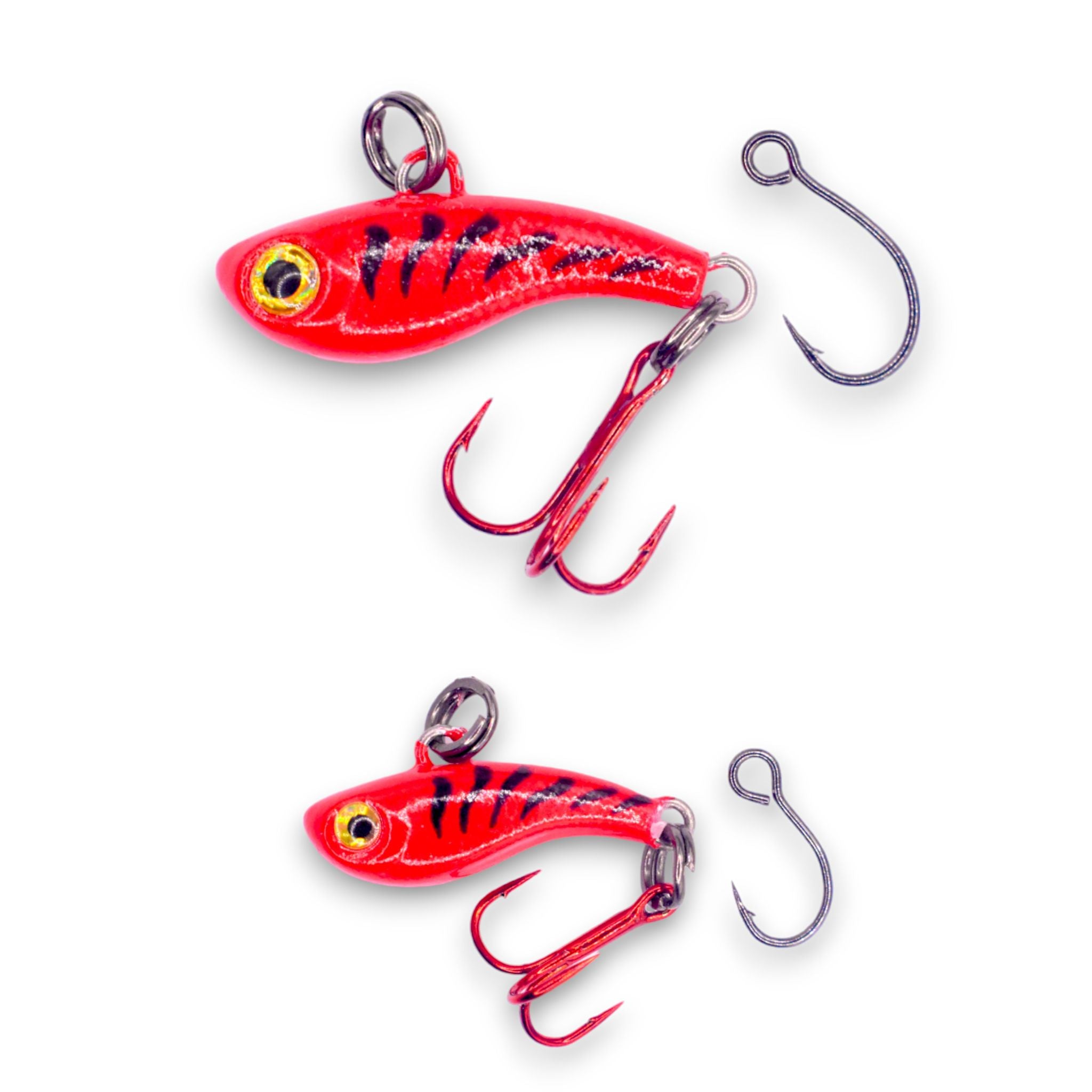 Tungsten T-Rip Red Tiger Glow Mini Vibe Bait