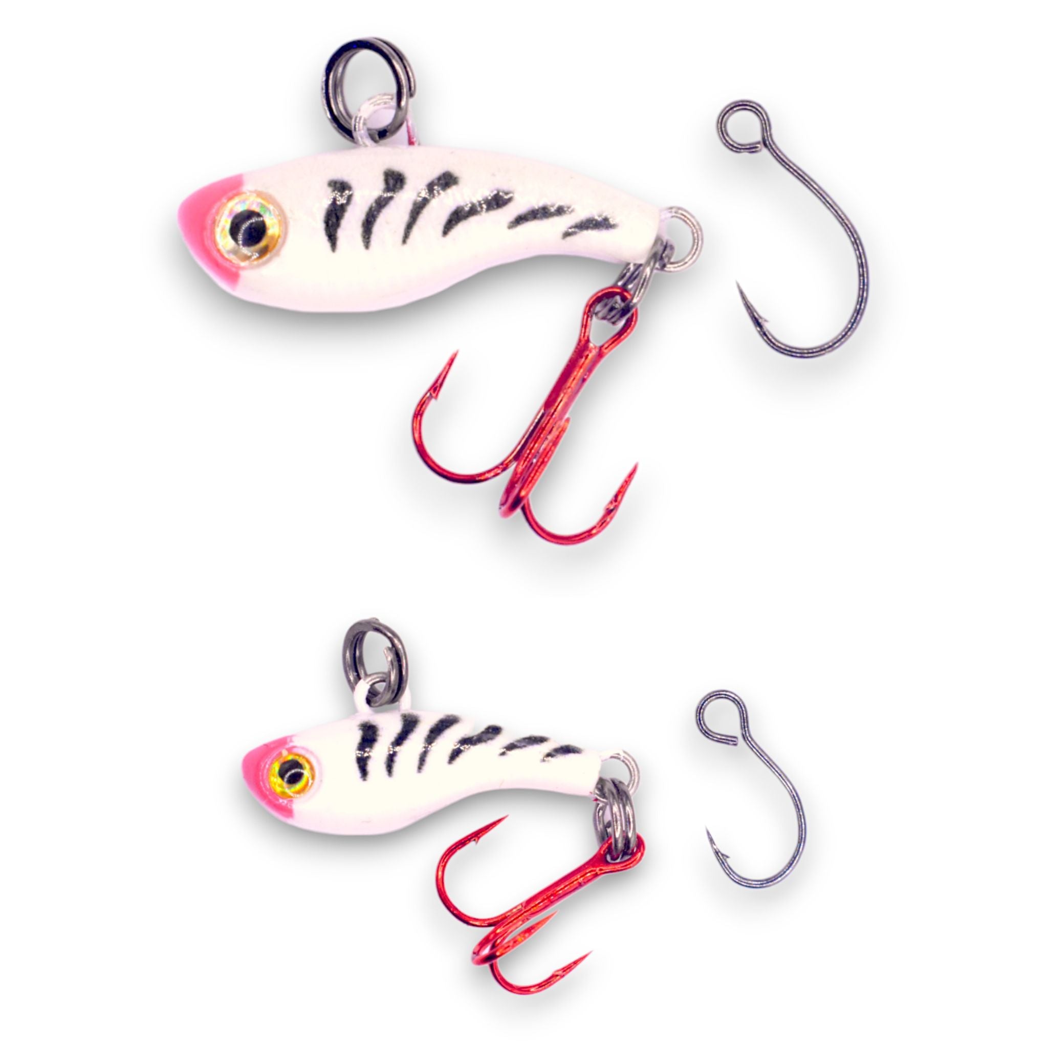 Tungsten T-Rip White Tiger Glow Mini Vibe Bait