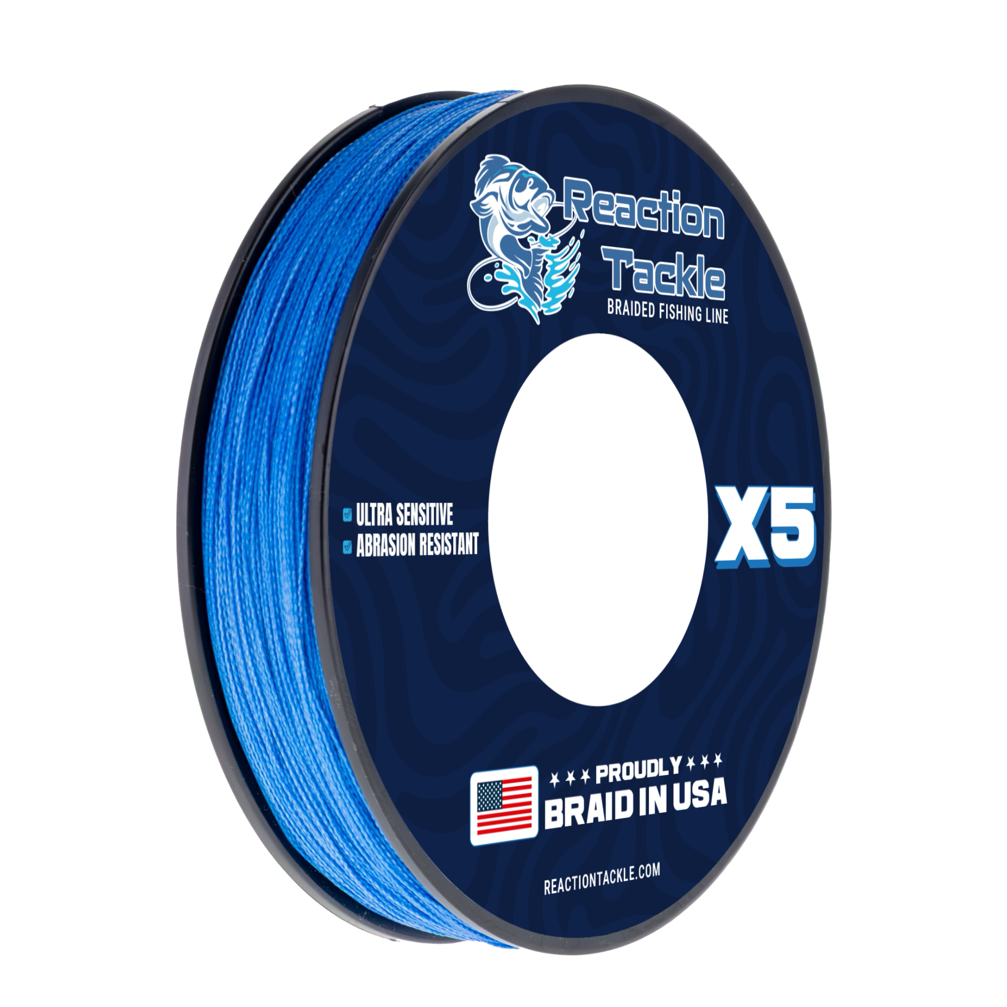 Línea de pesca Reaction Tackle TRENZADA EN EE. UU. - 5X - NUEVA