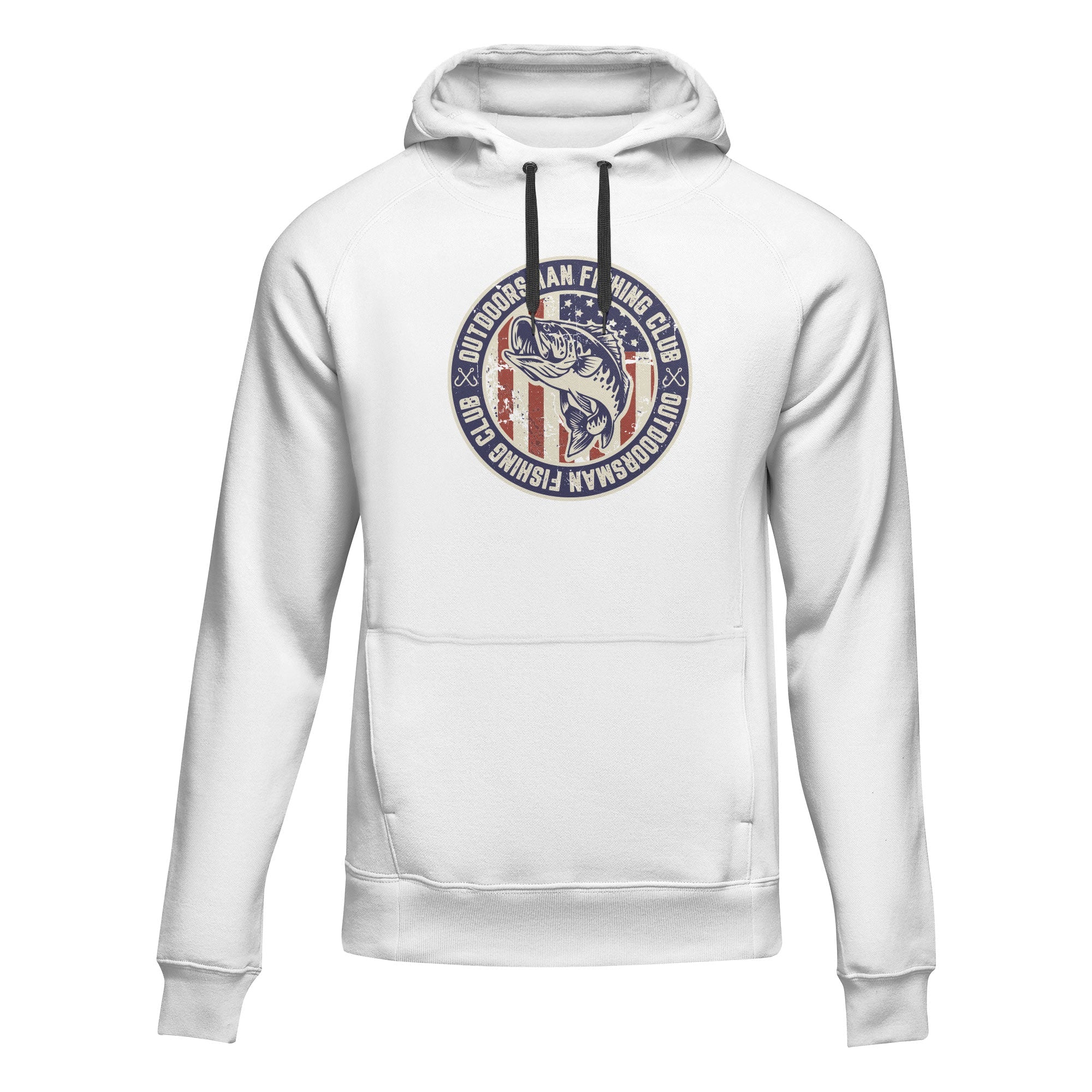 Sweat à capuche unisexe patriotique Outdoorsman Fishing Club
