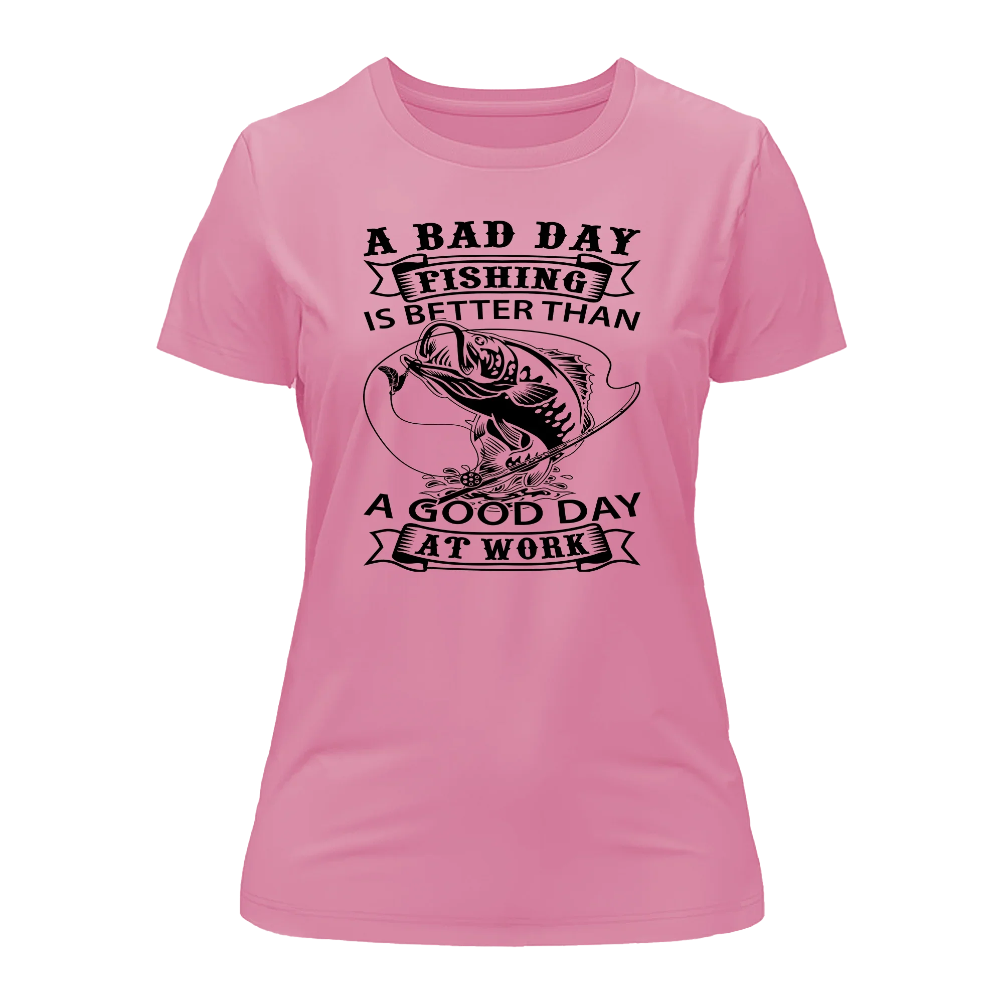Camiseta ajustada para mujer "Un mal día de pesca"