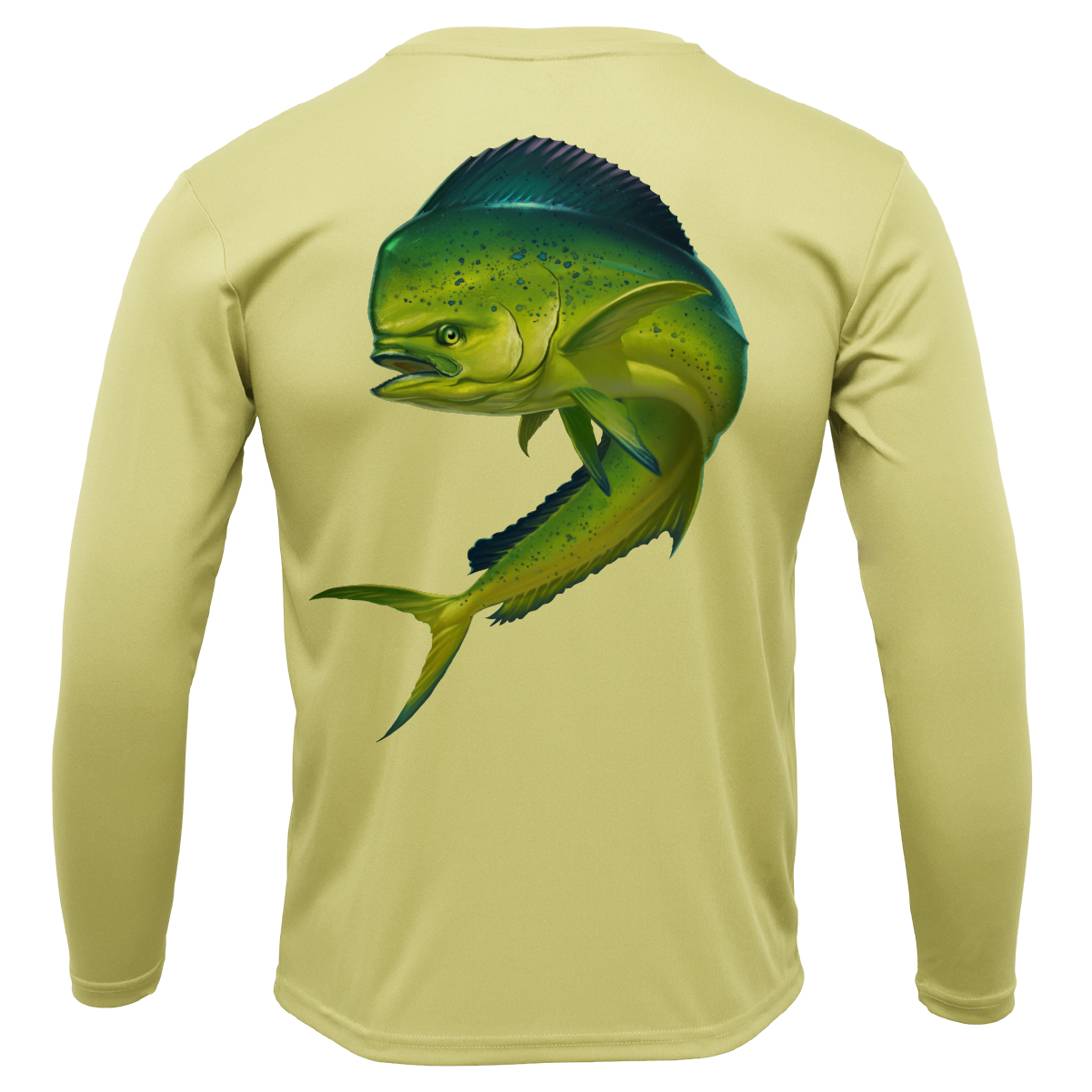Key West, FL Action Mahi Men's Long Sleeve UPF 50+ Dry-Fit Shirt