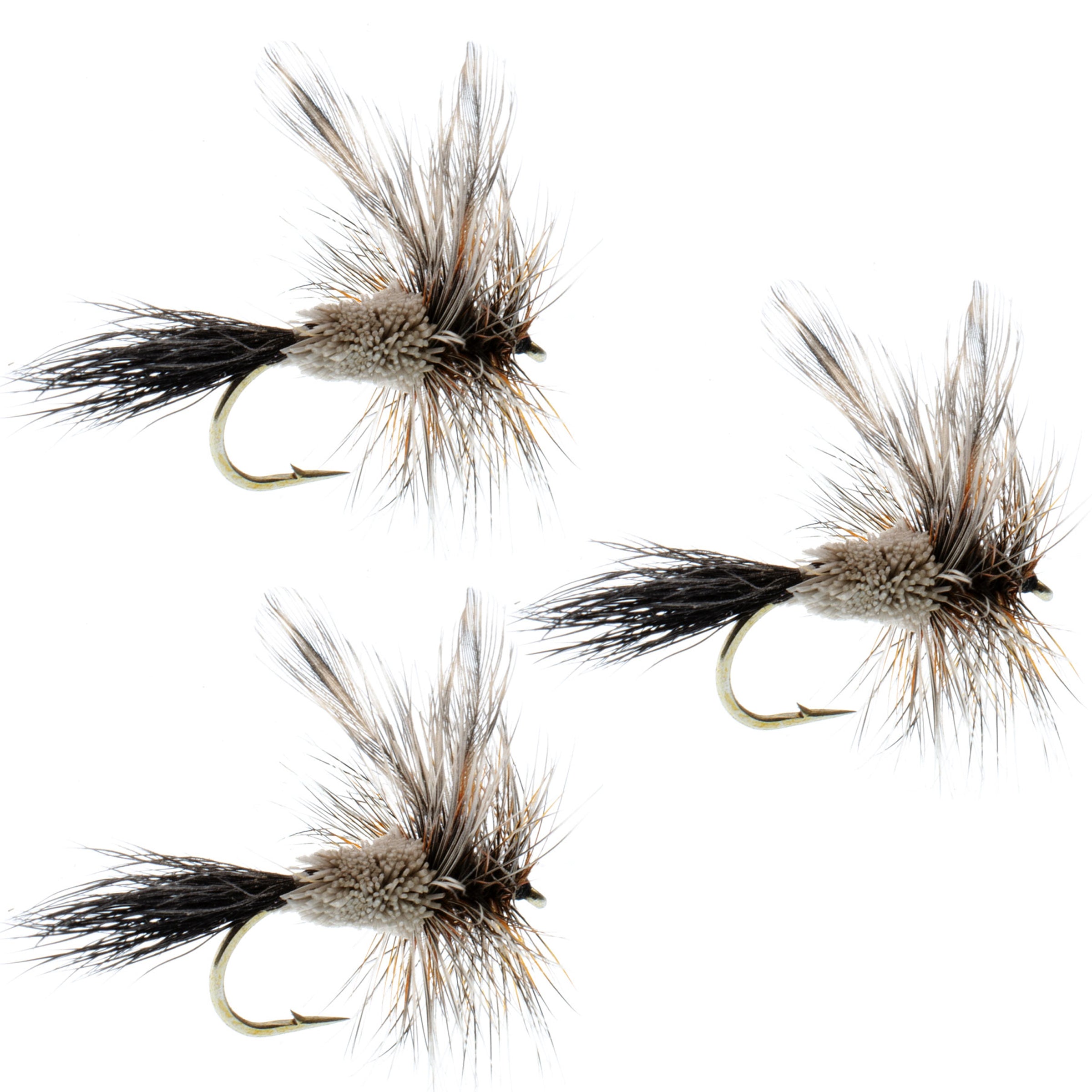 Paquete de 3 moscas secas Adams Irresistible Classic - Anzuelo tamaño 14