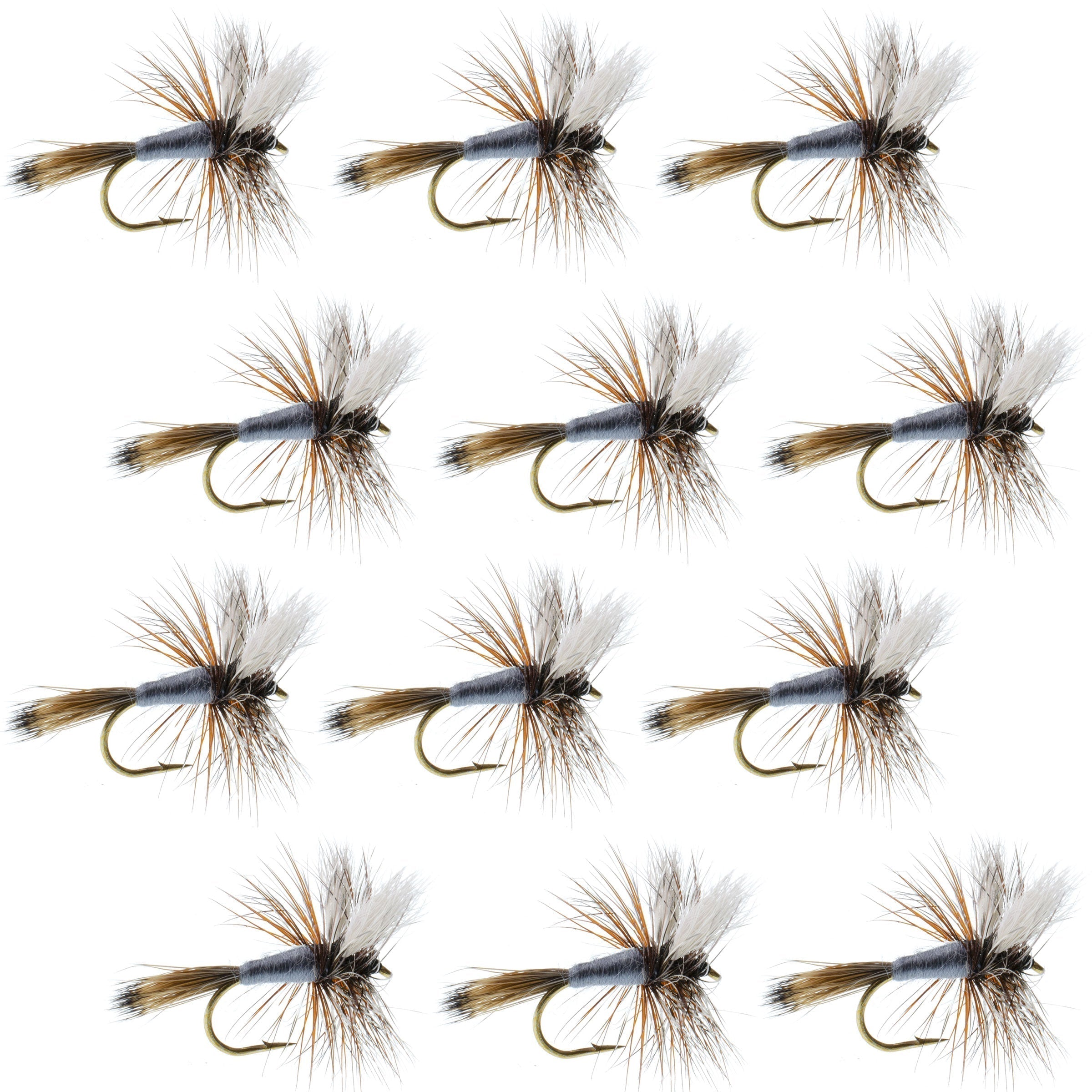 Adams Wulff Classic Dry Fly 1 Dozen Flies Hook Size 14