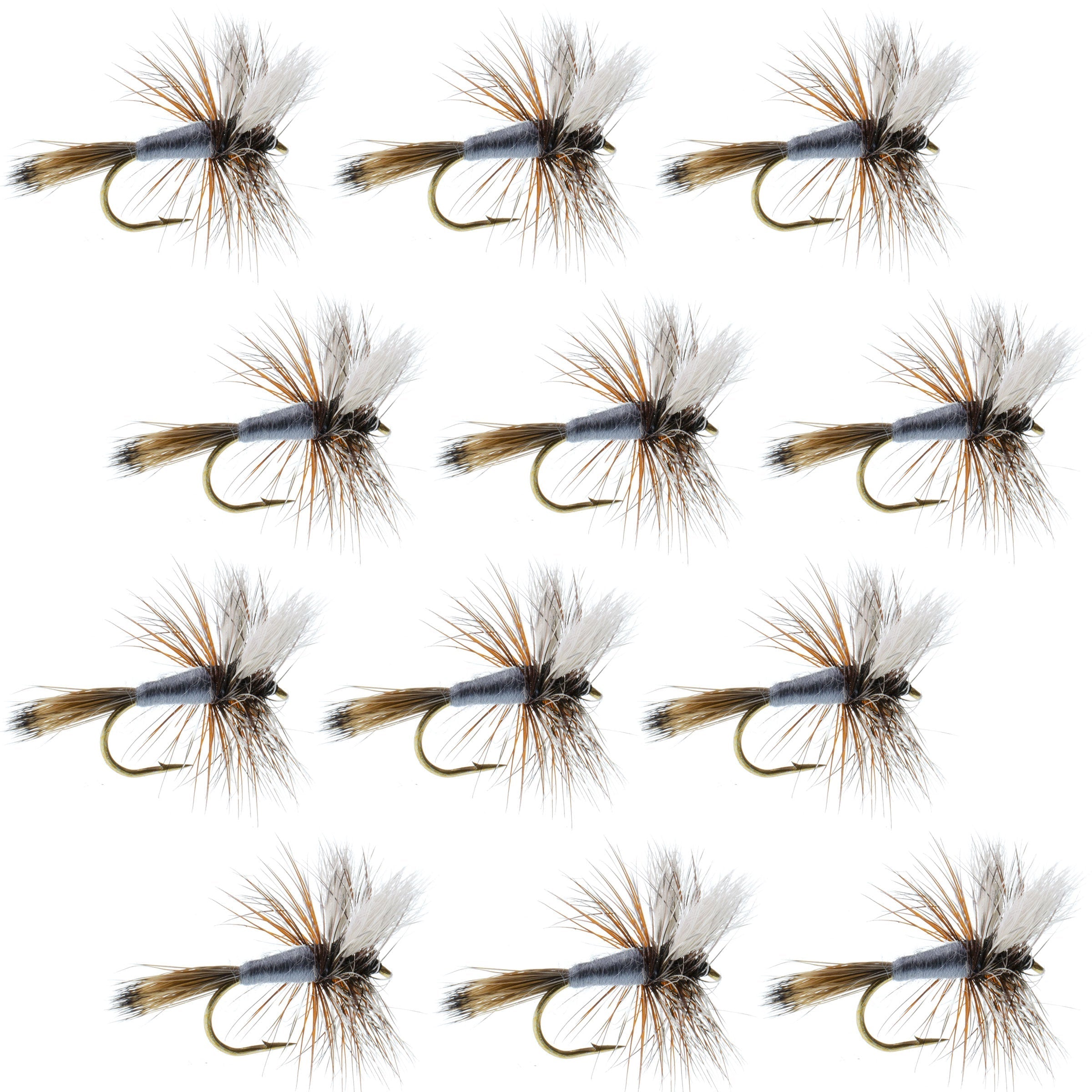 Adams Wulff Classic Dry Fly 1 Dozen Flies Hook Size 8