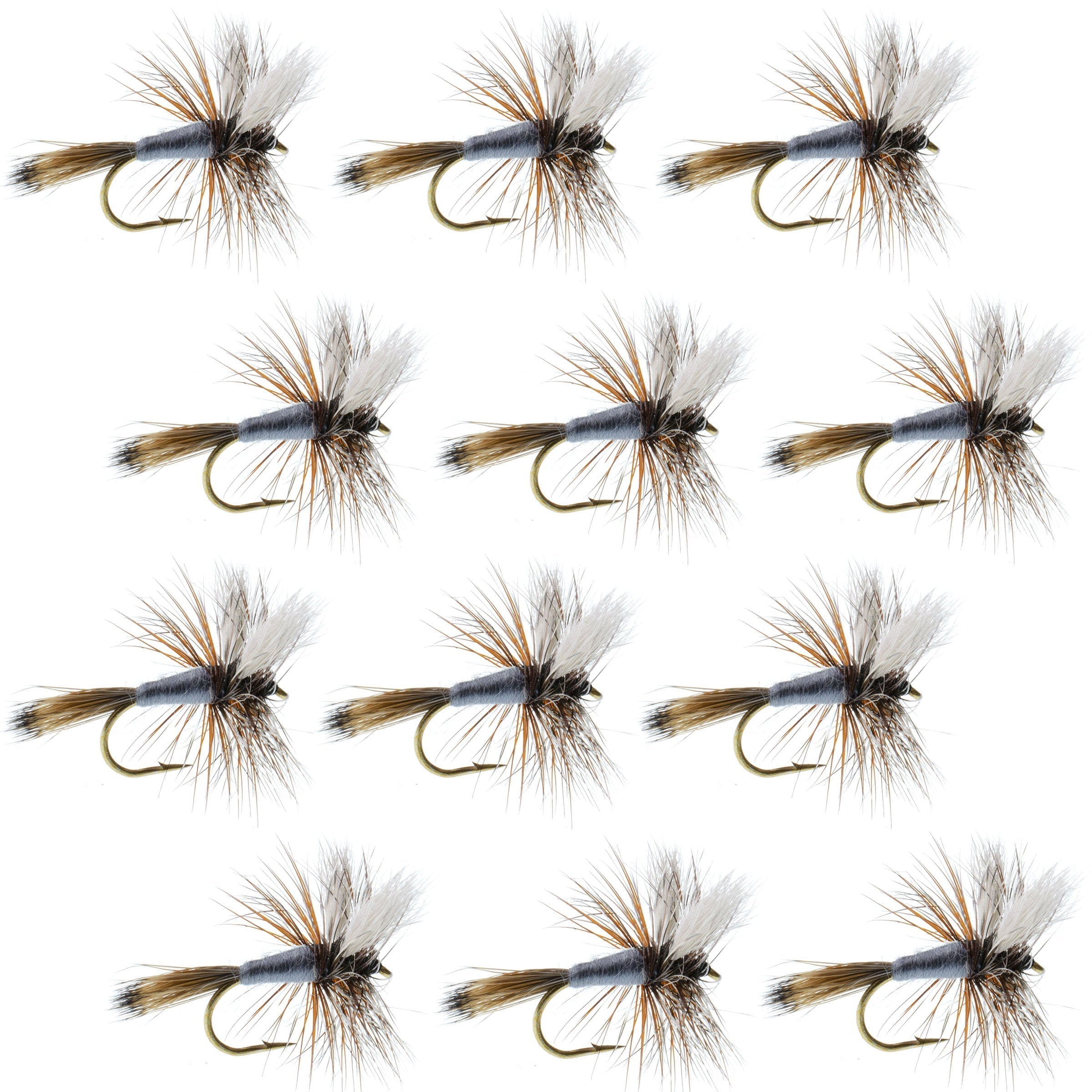 Adams Wulff Classic Dry Fly 1 Dozen Flies Hook Size 12