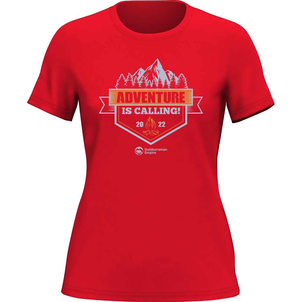 T-shirt « L'aventure vous appelle » pour femme