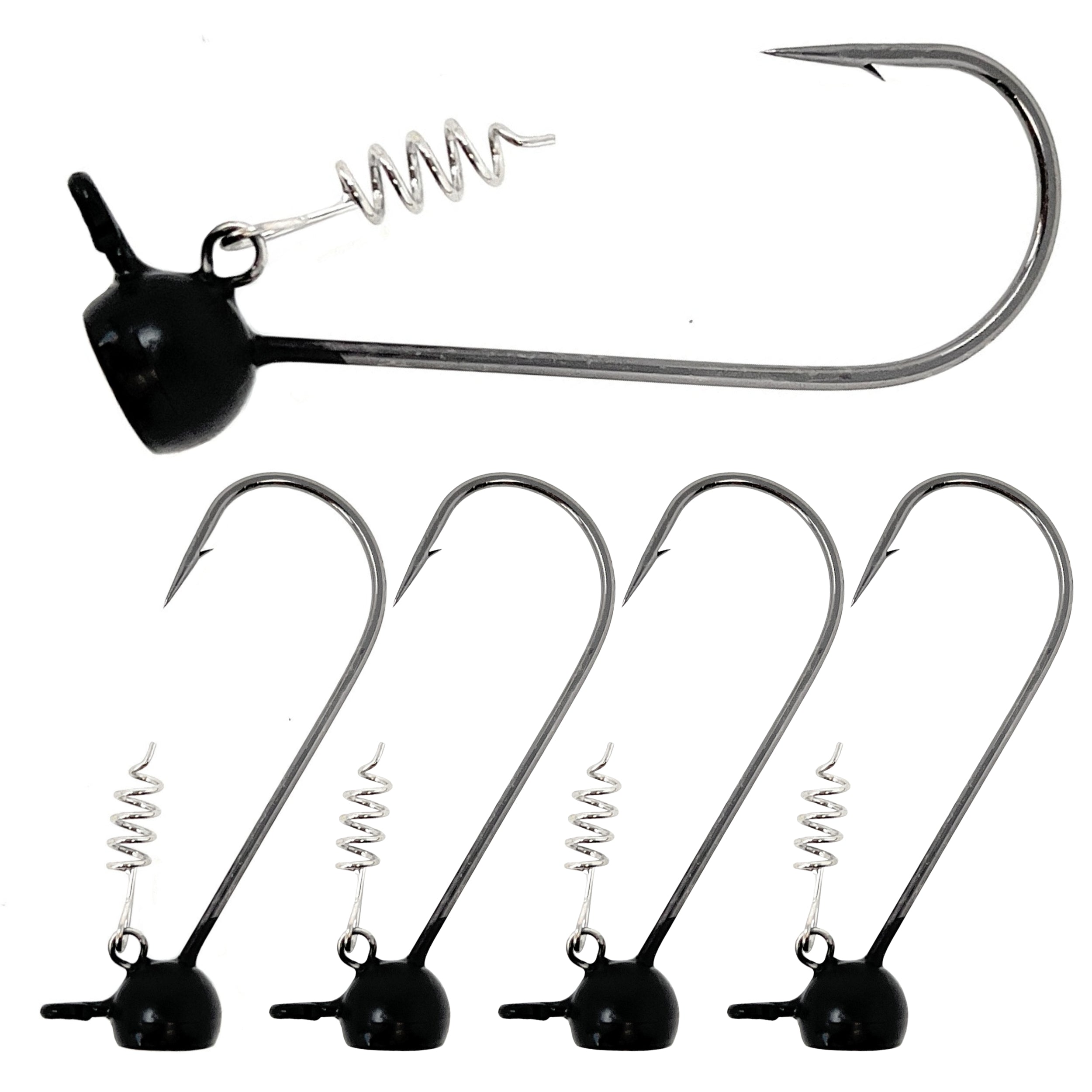 Jigs de cabeza temblorosa vertical de tungsteno Reaction Tackle (paquete de 5)