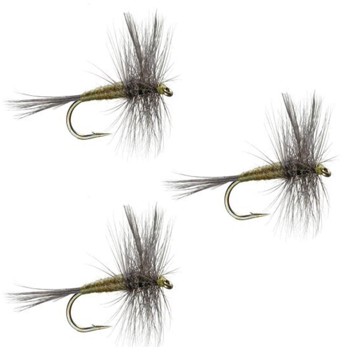 Lot de 3 mouches sèches Blue Wing Olive BWO Classic - Hameçon 16
