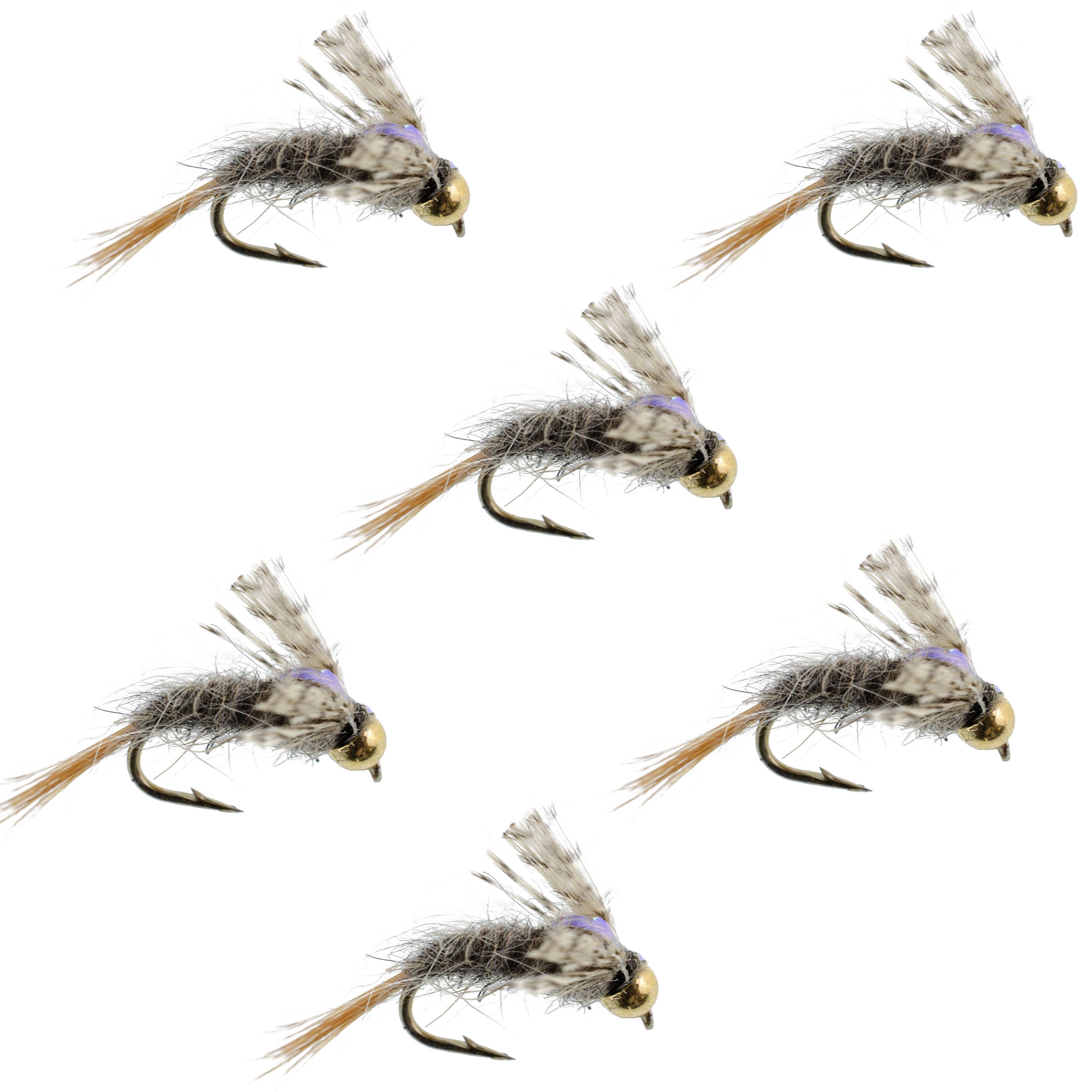 Moscas de pesca con mosca húmeda Barrs Baetis Emerger BWO - 6 moscas, anzuelo tamaño 16