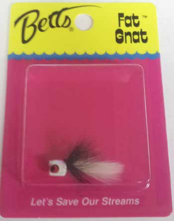 Betts Fat Gnat (White/Black, Size 12) Bobber Bargain