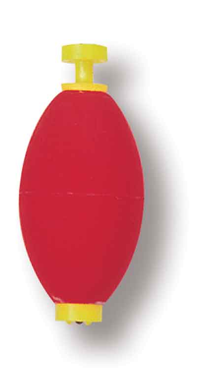 Betts Snap On Float (Oval, Unweighted, 3.00", 25ct, Red) Bobber Bargain