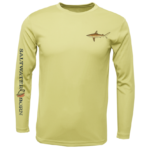 Blacktip on Chest Long Sleeve UPF 50+ Dry-Fit Shirt
