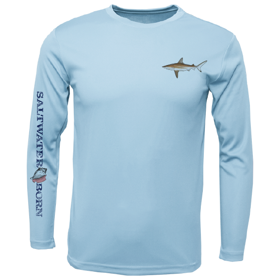 Blacktip on Chest Long Sleeve UPF 50+ Dry-Fit Shirt