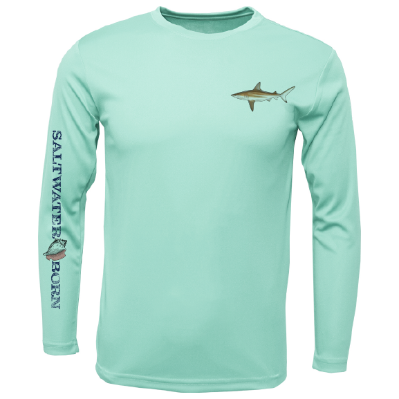 Blacktip on Chest Long Sleeve UPF 50+ Dry-Fit Shirt