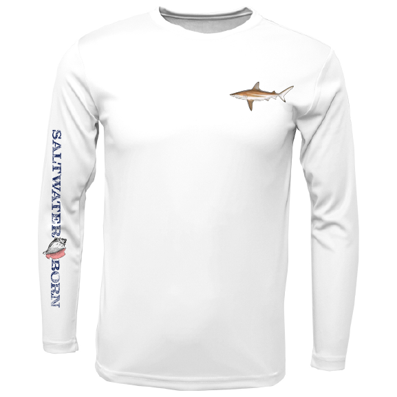 Blacktip on Chest Long Sleeve UPF 50+ Dry-Fit Shirt