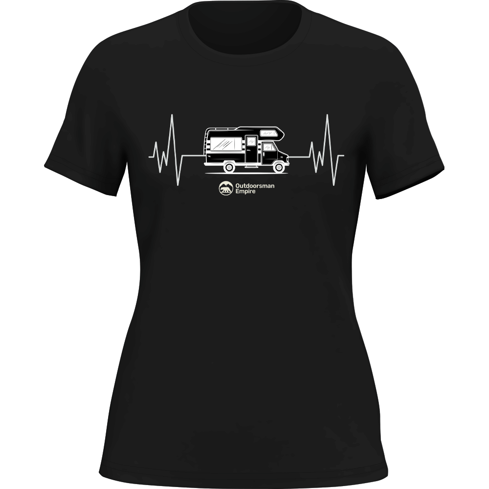 T-shirt cardiogramme de camping pour femme