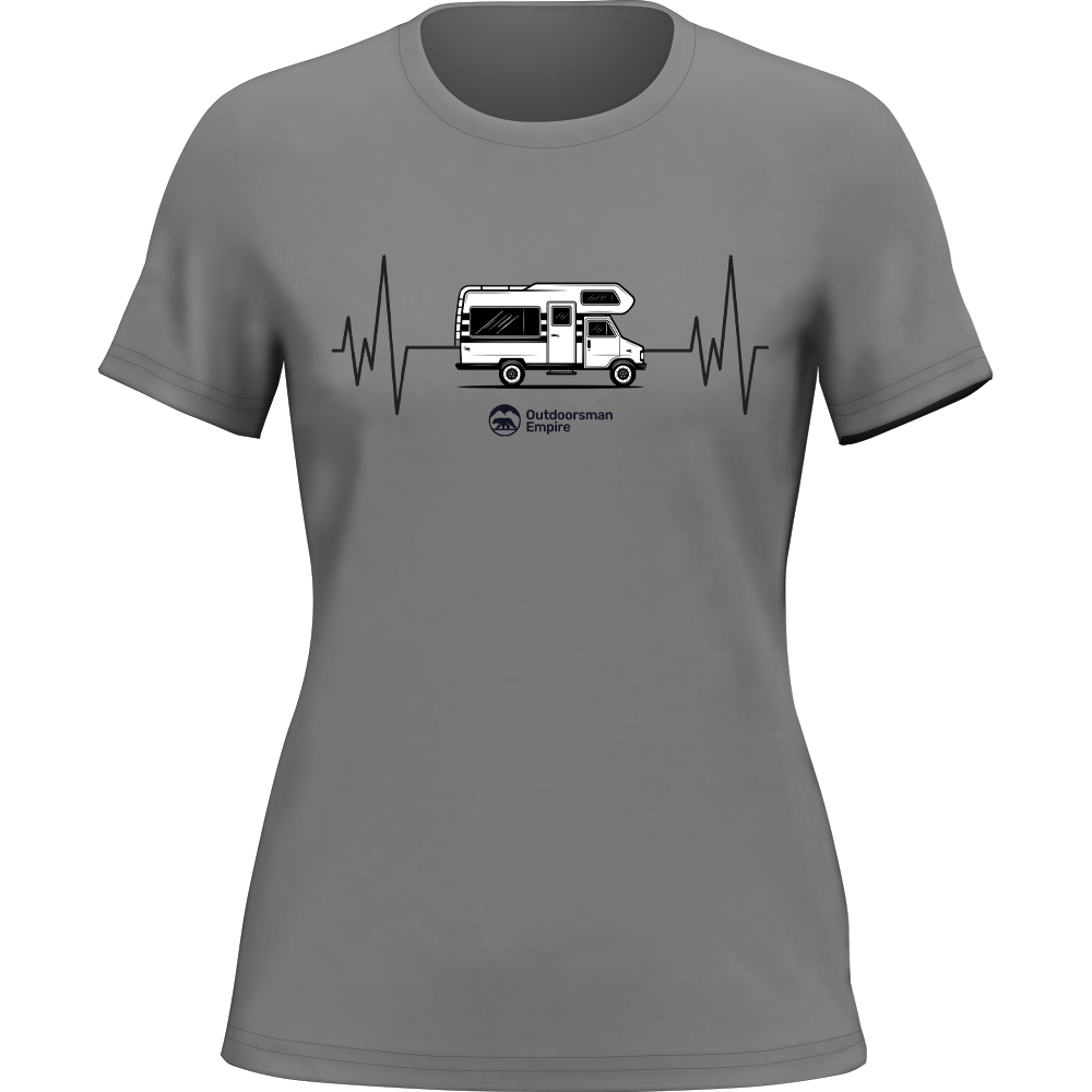 T-shirt cardiogramme de camping pour femme