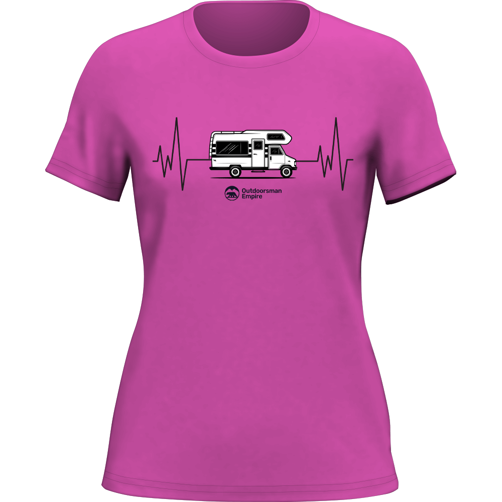 T-shirt cardiogramme de camping pour femme