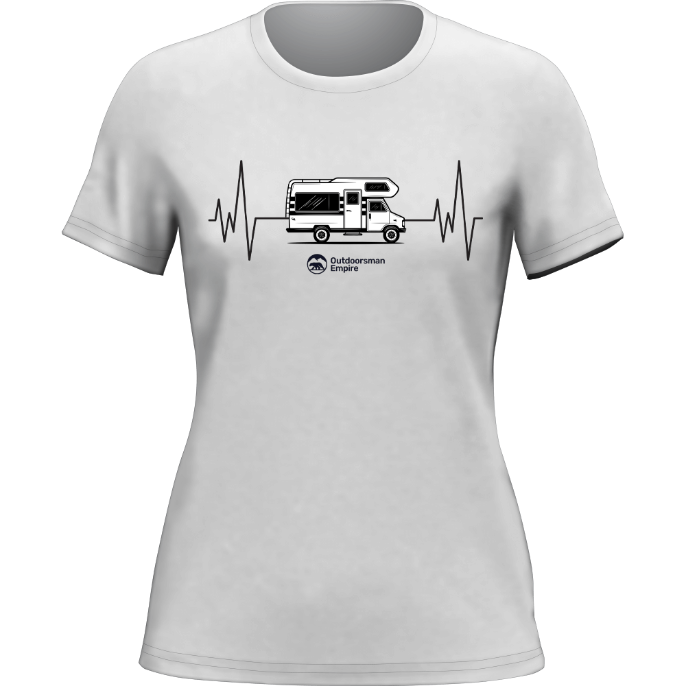 T-shirt cardiogramme de camping pour femme