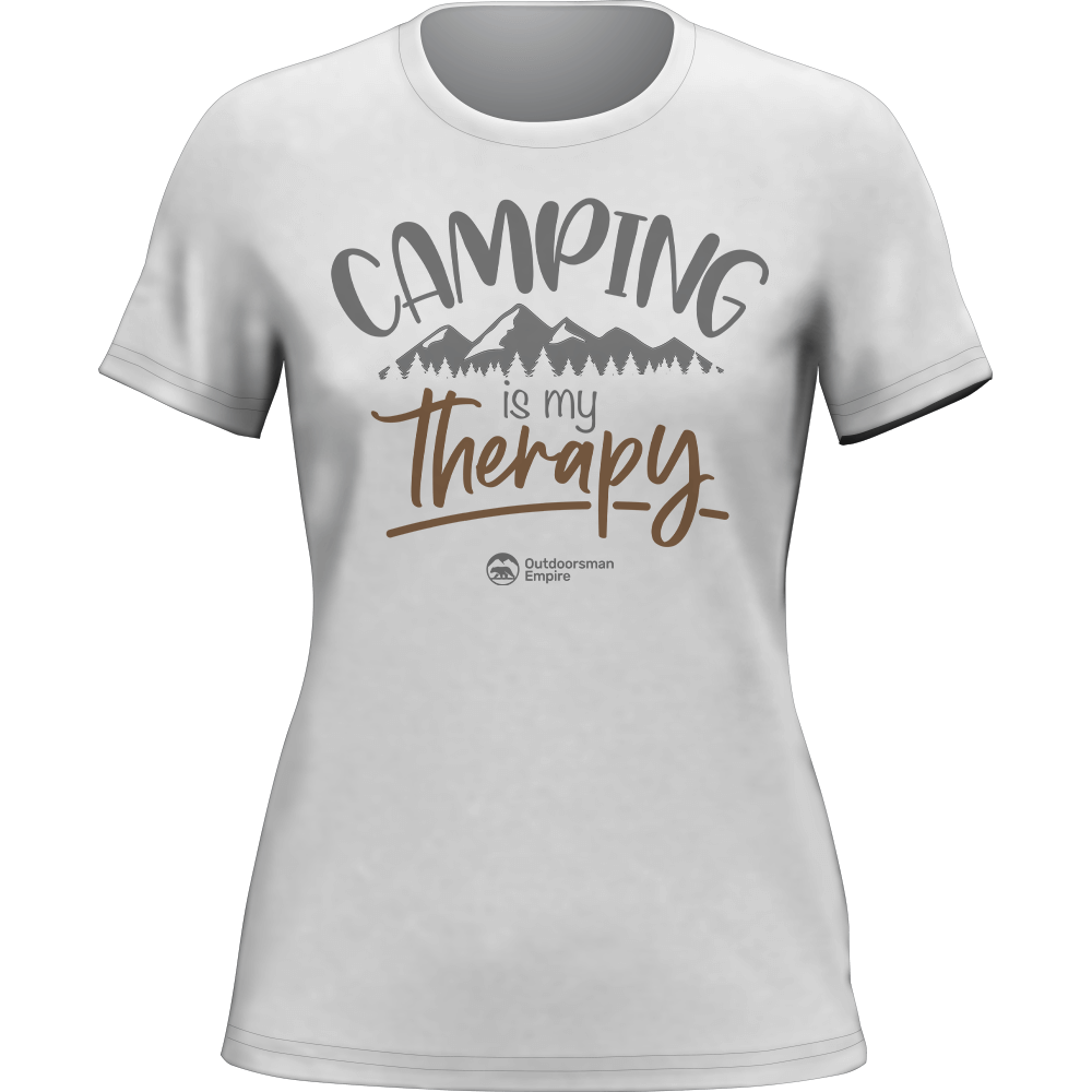 T-shirt « Le camping est ma thérapie » pour femme