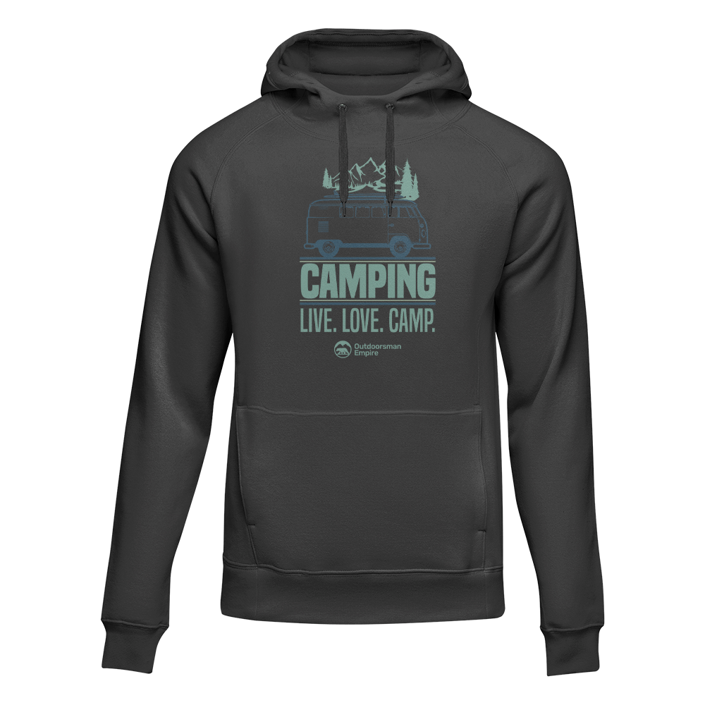 Sweat à capuche unisexe Camping Live Love Camp