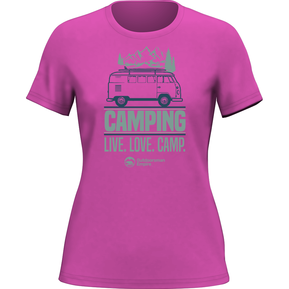 T-shirt Camping Live Love Camp pour femme