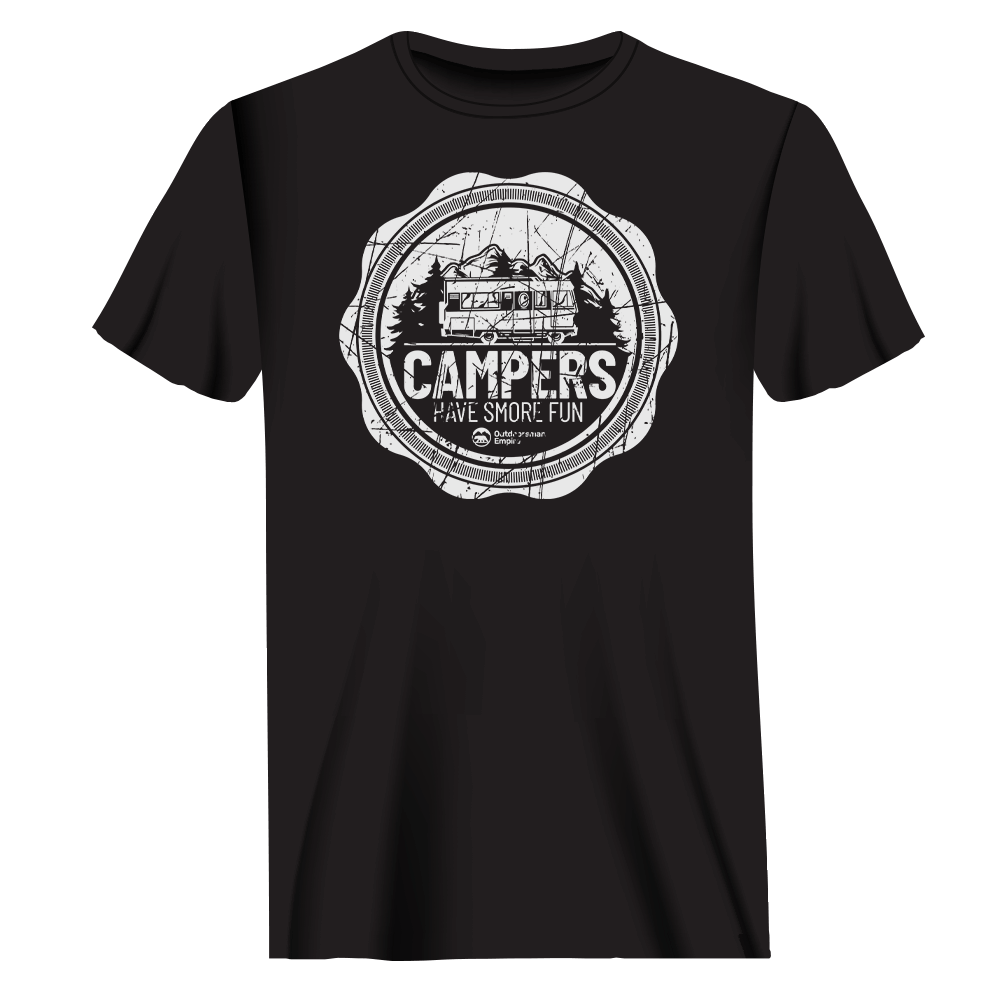 Camiseta de hombre con foca de camping