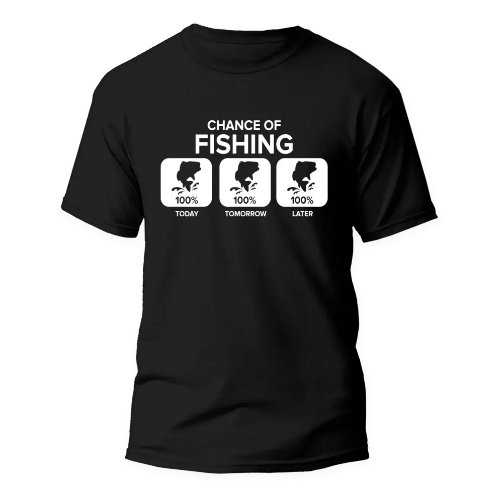 T-shirt Chance of Fishing Man