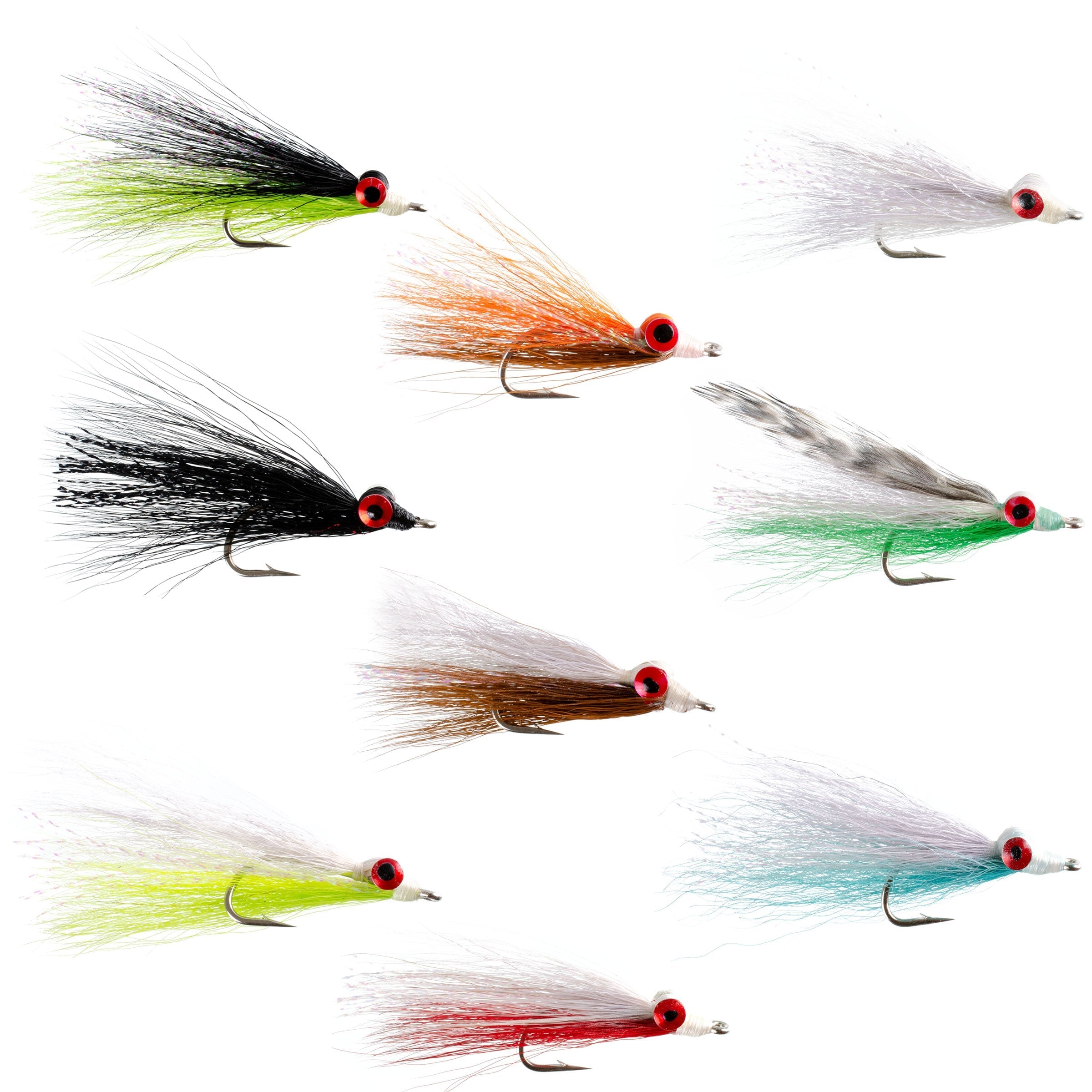 Assortiment de streamers Clouser Minnow Freshwater - Collection de 9 mouches pour la pêche à la truite et au bar - Hameçon 4