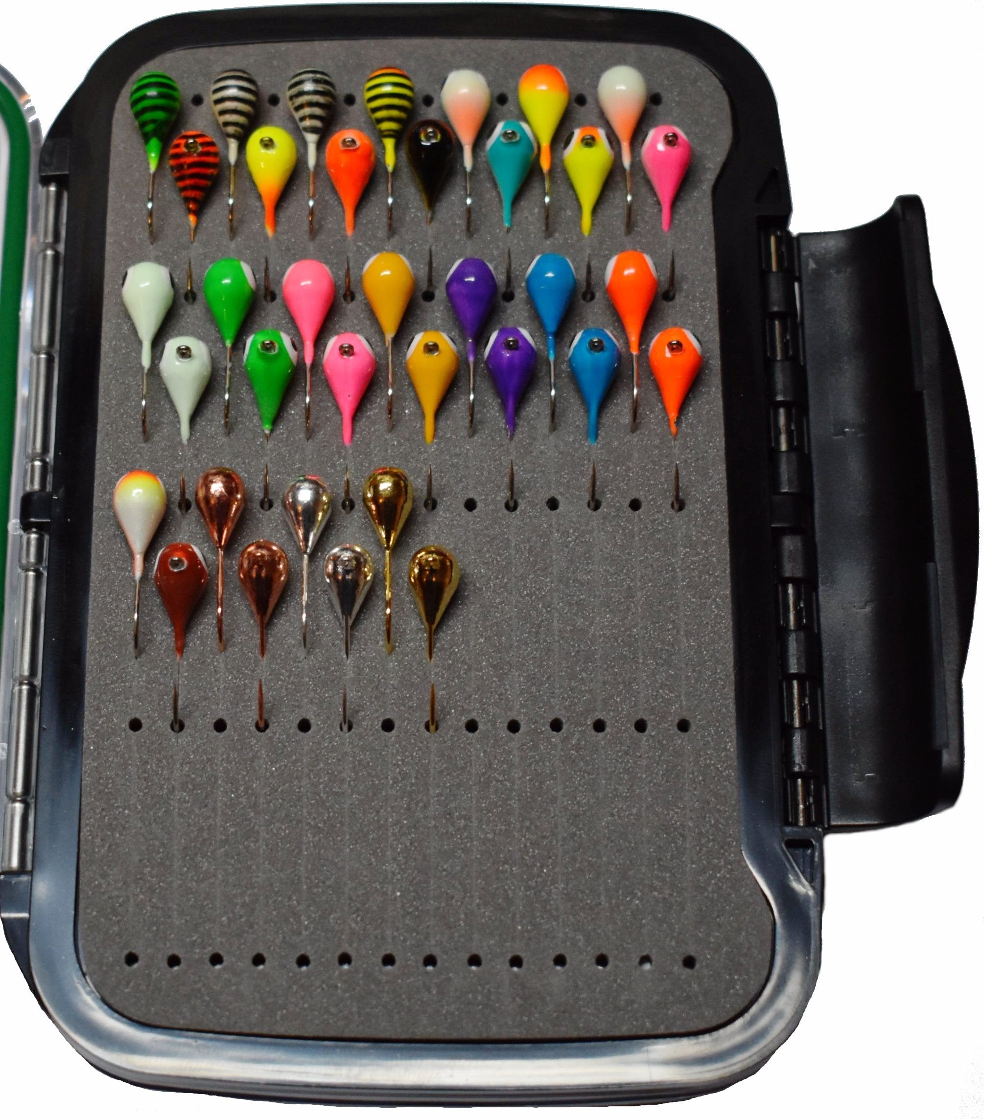 36 Piece Tungsten Jig Set (6Mm - #8 Hook) With Large Premium Box