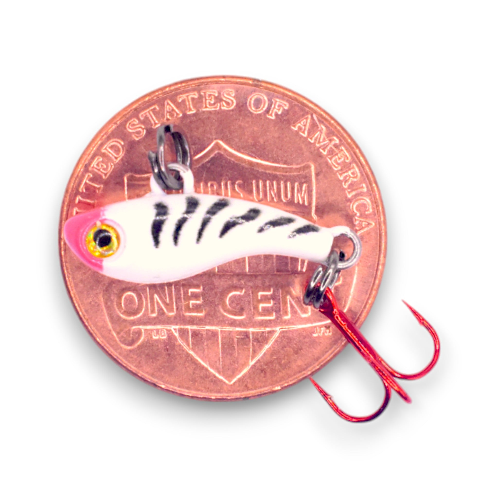 Tungsten T-Rip White Tiger Glow Mini Vibe Bait