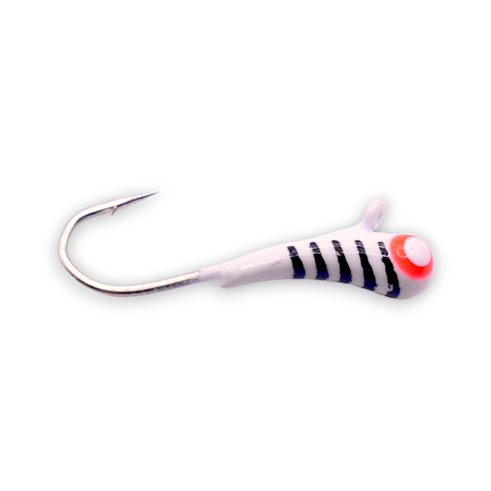 White Stripe Glow Tungsten Kanoe Jig
