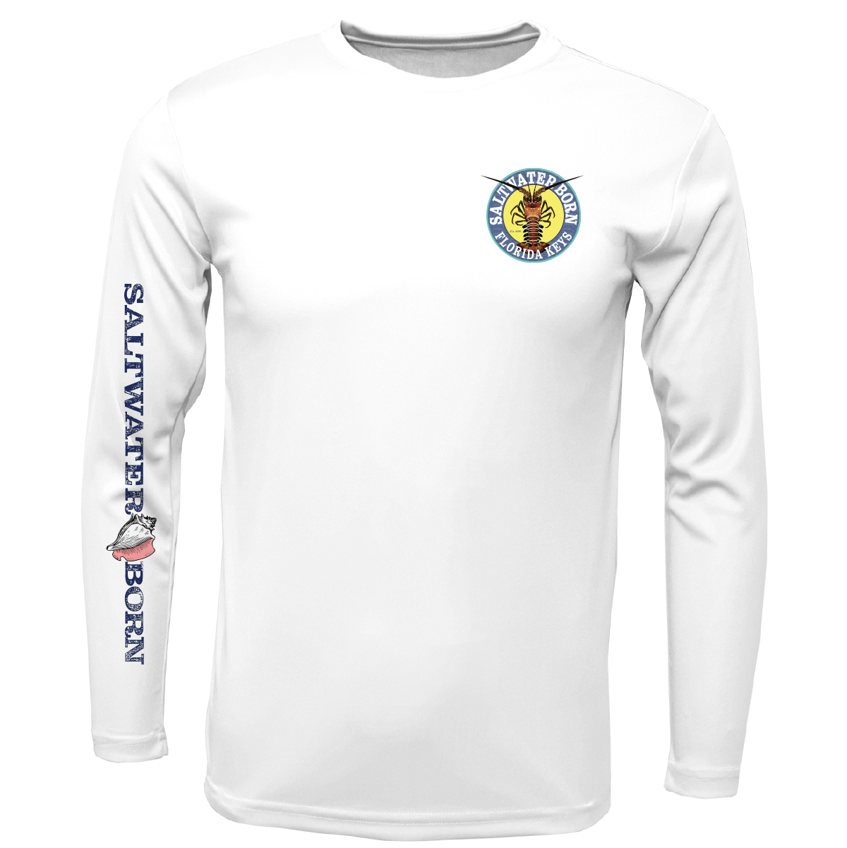 Florida Keys Realistic Lobster Men's Long Sleeve UPF 50+ Dry-Fit Shirt