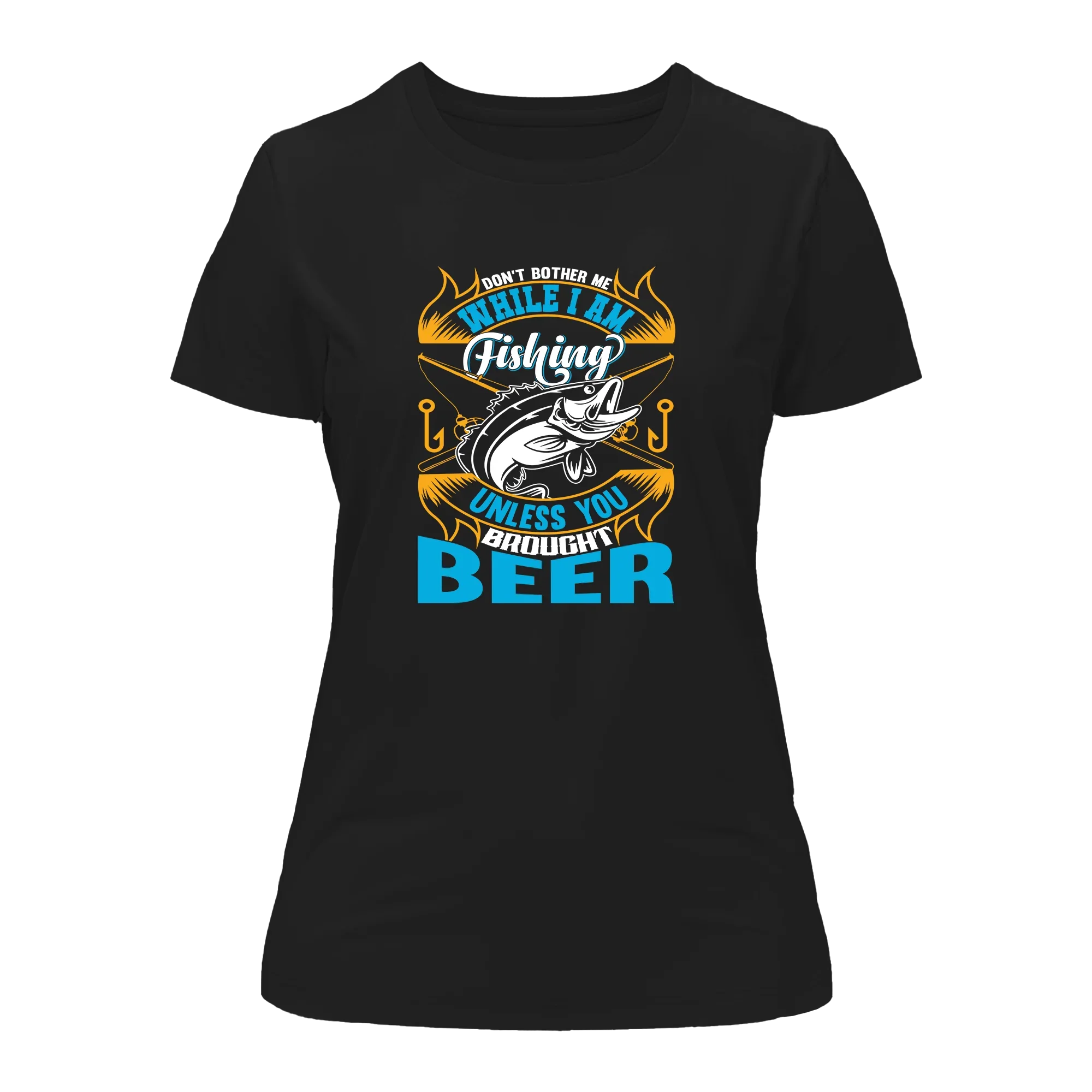 T-shirt « Ne me dérange pas pendant que je pêche » pour femme