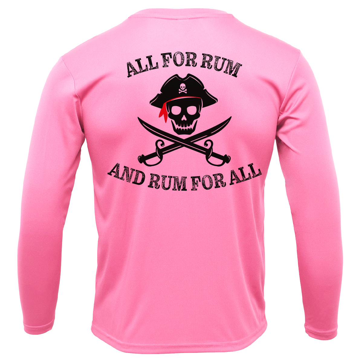 Texas Freshwater Born "All For Rum and Rum For All" Girl's Long Sleeve UPF 50+ Dry-Fit Shirt