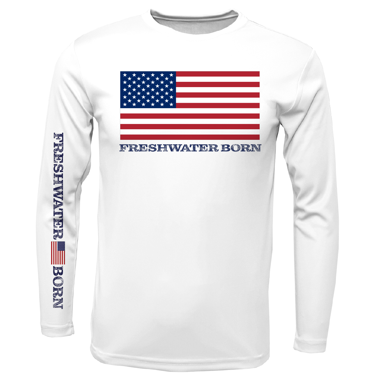 Florida USA Freshwater Born Girl's Long Sleeve UPF 50+ Dry-Fit Shirt