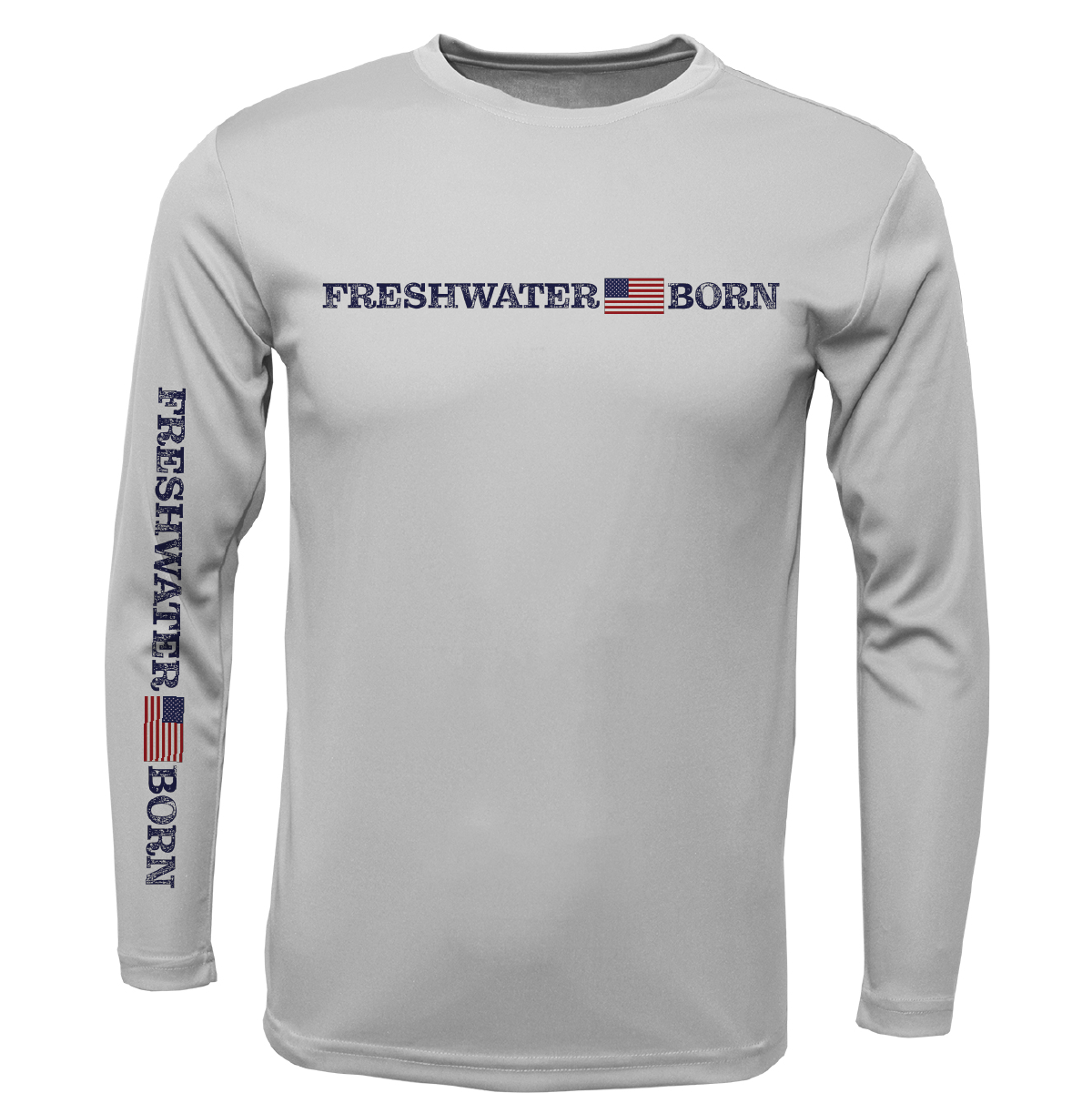 Florida Freshwater Born Linear Logo Boy's Long Sleeve UPF 50+ Dry-Fit Shirt