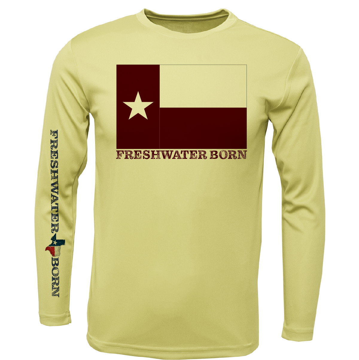 Texas A&M Edition Freshwater Born Men's Long Sleeve UPF 50+ Dry-Fit Shirt