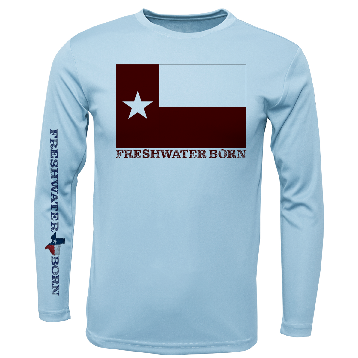 Texas A&M Edition Freshwater Born Men's Long Sleeve UPF 50+ Dry-Fit Shirt