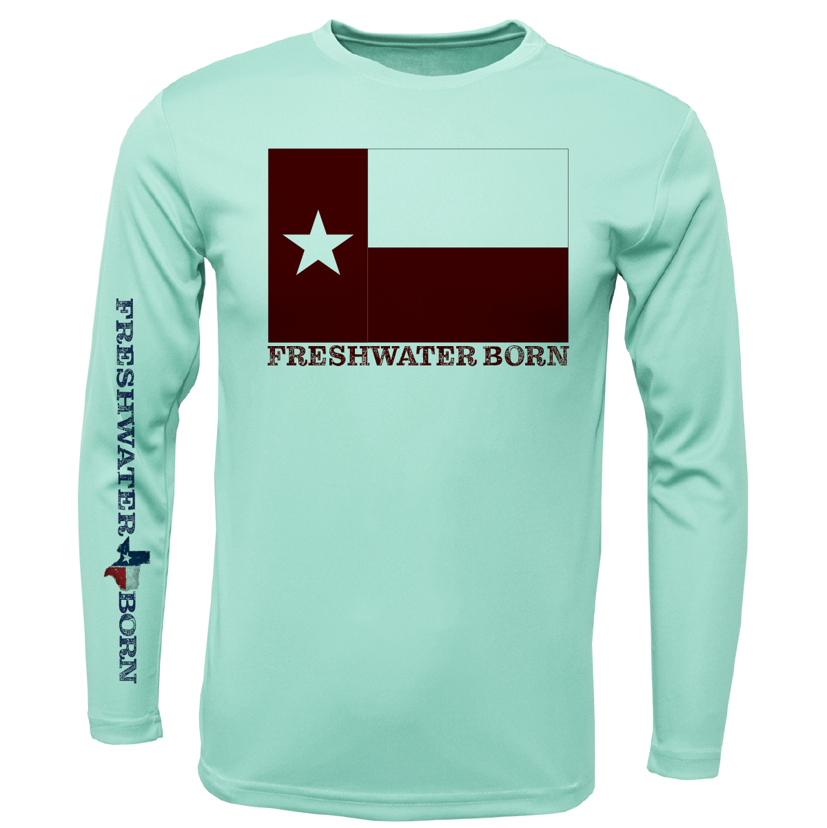 Texas A&M Edition Freshwater Born Men's Long Sleeve UPF 50+ Dry-Fit Shirt
