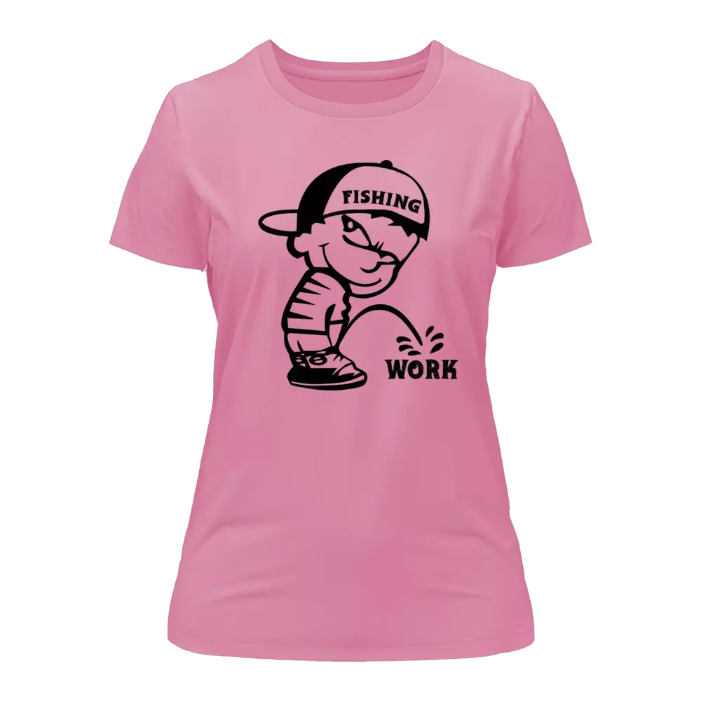 T-shirt pêche et travail pour femme
