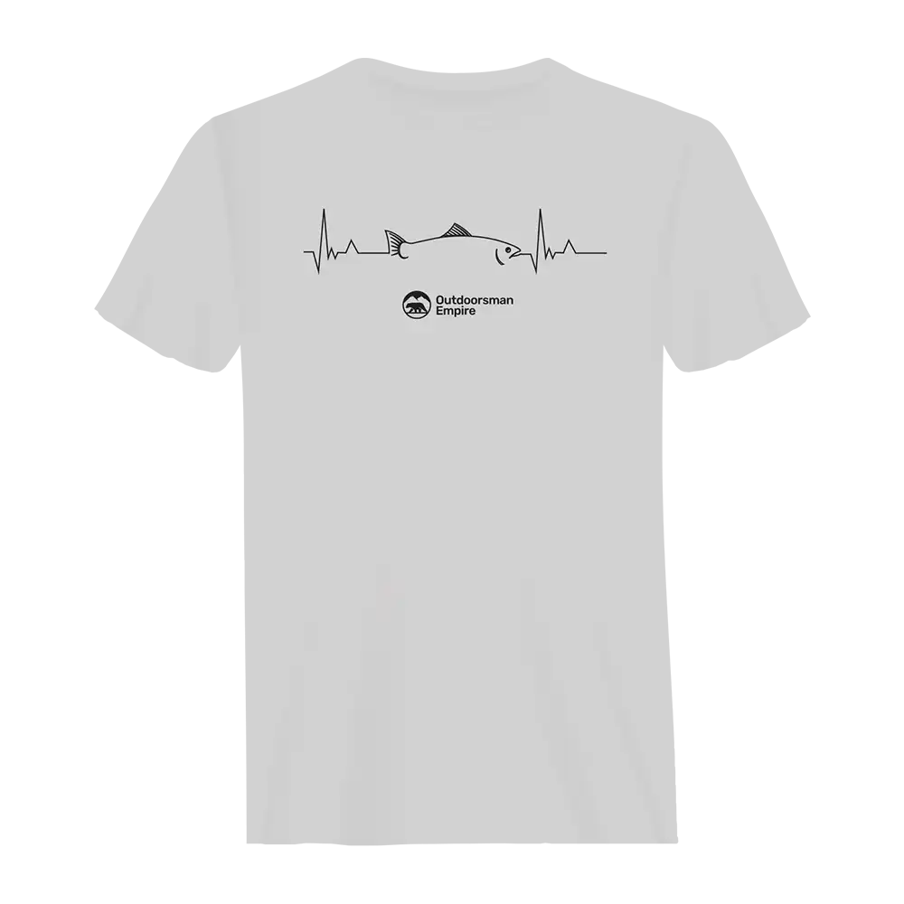 Camiseta de hombre con cardiograma de pesca