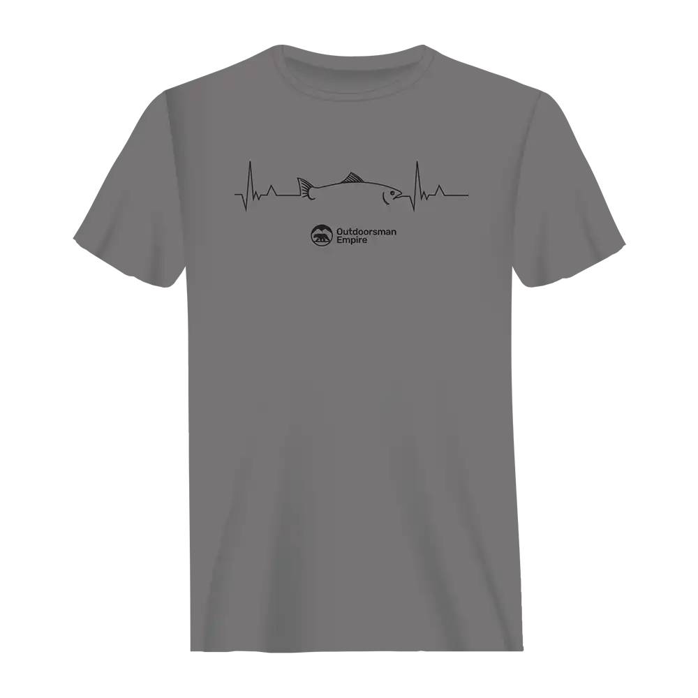 Camiseta de hombre con cardiograma de pesca