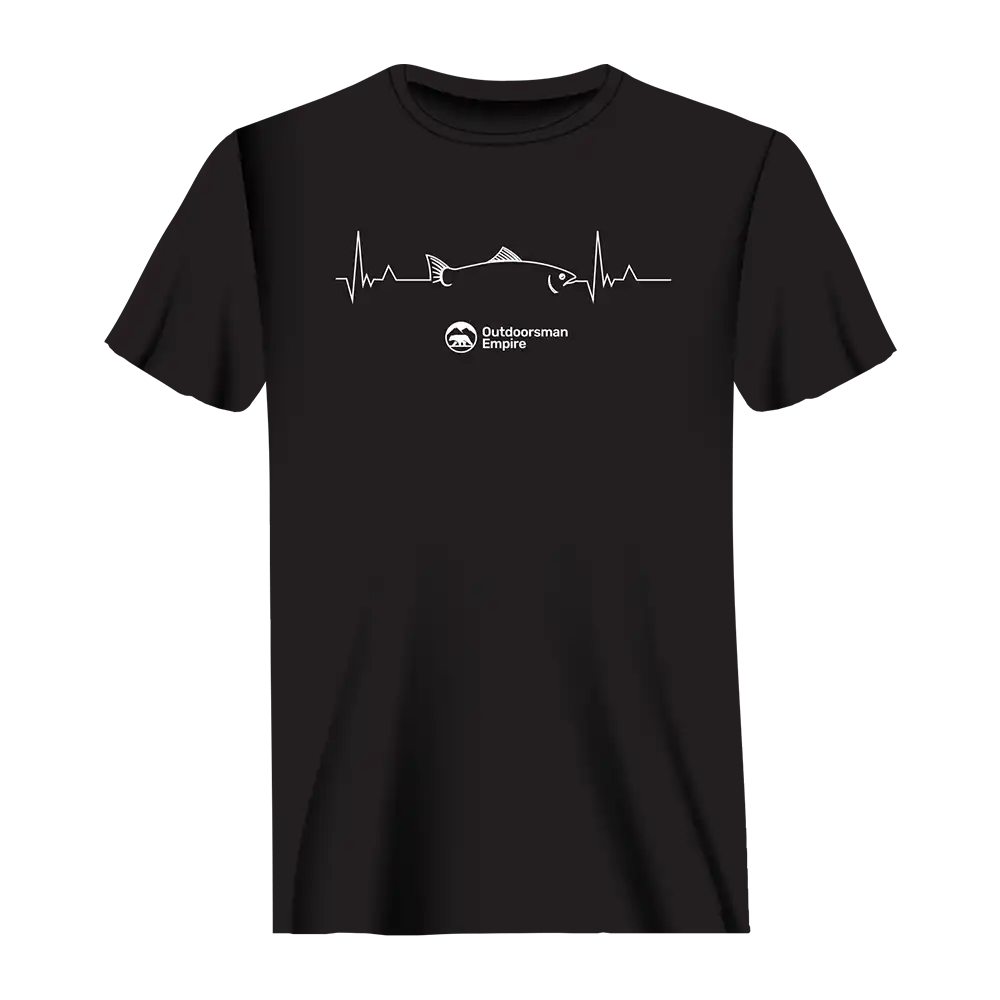 Camiseta de hombre con cardiograma de pesca