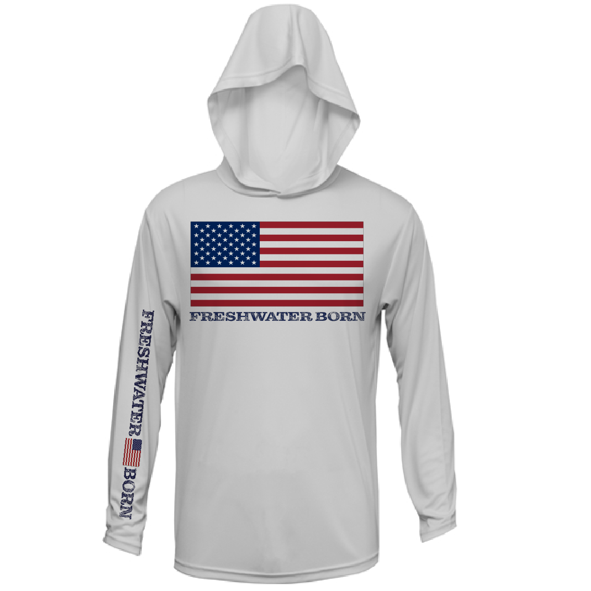 Florida USA Freshwater Born Men's Long Sleeve UPF 50+ Dry-Fit Hoodie