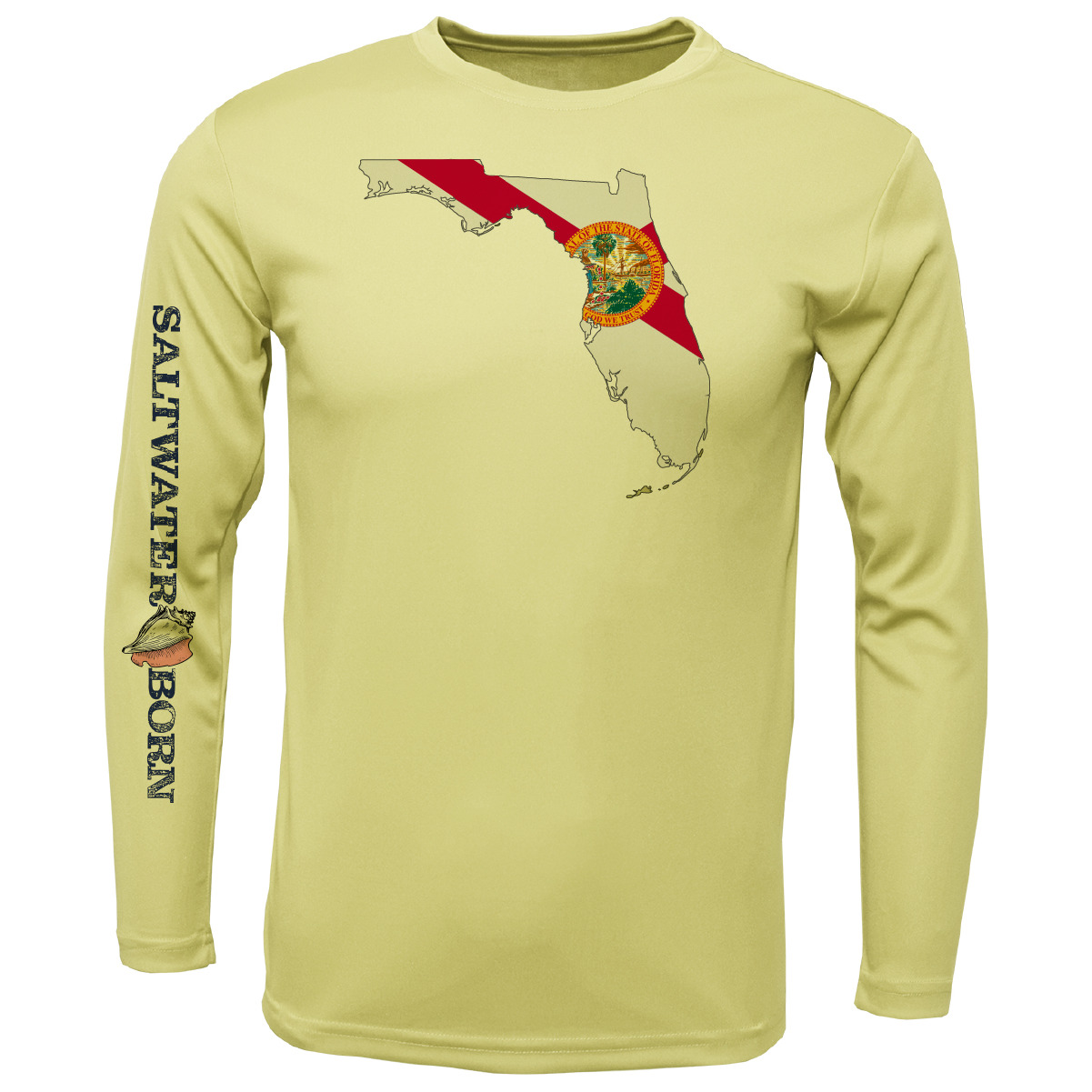 Key West, FL State of Florida Boy's Long Sleeve UPF 50+ Dry-Fit Shirt