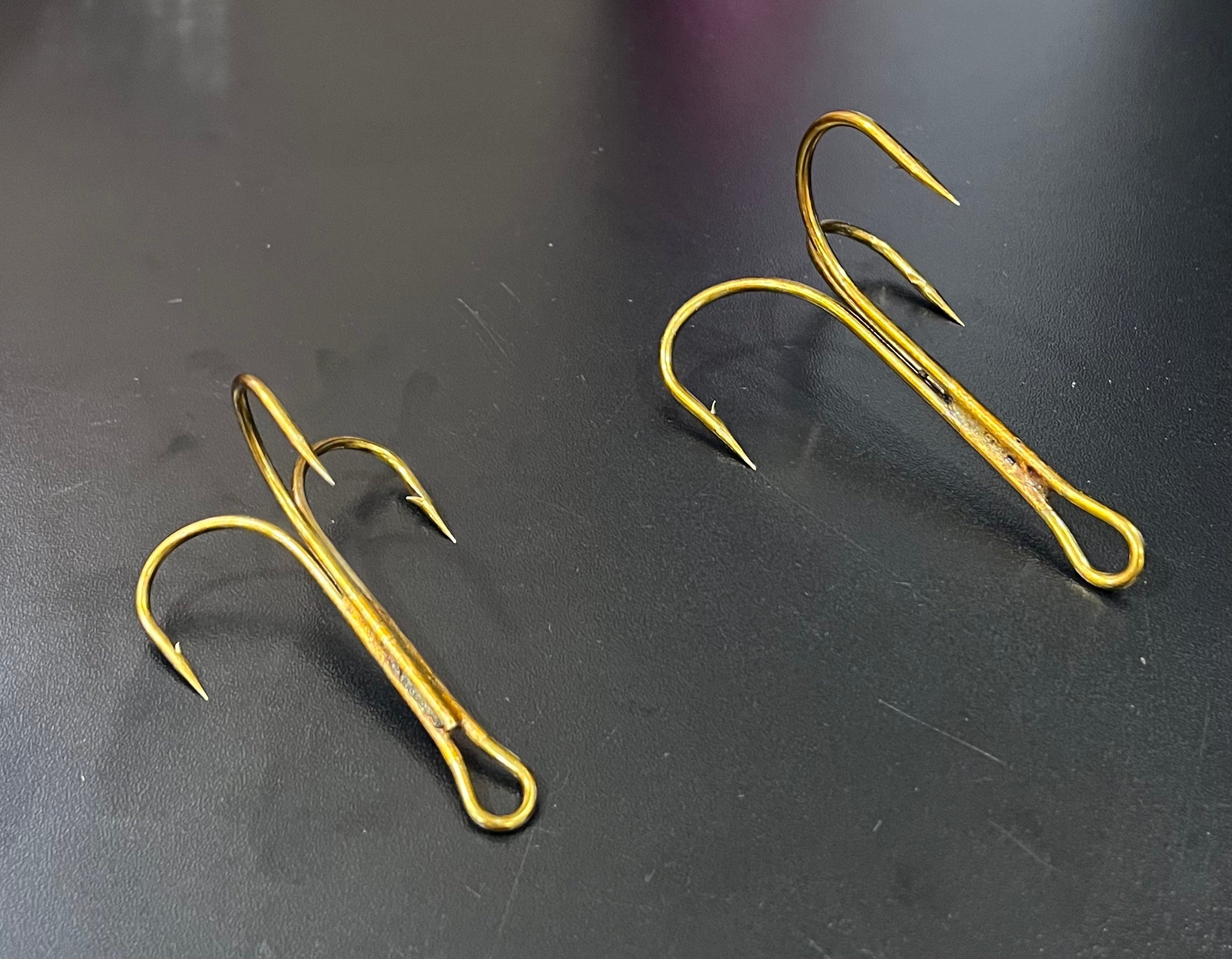 Anzuelos triples de pesca de 10/0 y 12/0