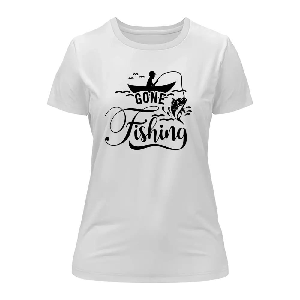 Camiseta "Gone Fishing" para mujer