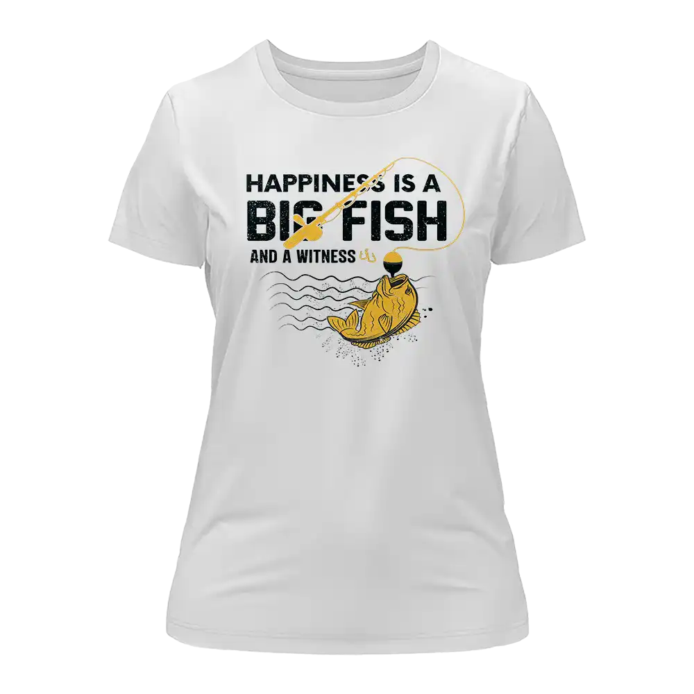 T-shirt « Le bonheur est un gros poisson » pour femme